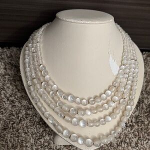 Elegant White Pearl Necklace